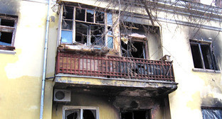 Пожар в двухэтажном многоквартирном доме в Волгограде. 2 марта 2013 г. Фото Вячеслава Ященко для "Кавказского узла"