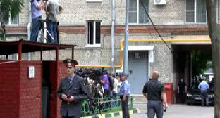 Расследование на месте убийства Юрия Буданова. Москва, 10 июня 2011 г. Фото RFE/RL, http://www.svoboda.org