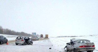 На месте ДТП в Михайловском районе Волгоградской области. 1 марта 2014 г. Фото http://www.gibdd.ru/