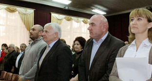 Предвыборный съезд партии "Ныхас". Южная Осетия, Цхинвал, 19 апреля 2014 г. Фото: : Медиа-центр "Ир", http://mc-ir.ru/?p=5138