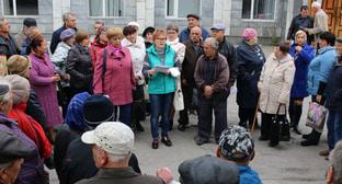 Пикет шахтеров в Гуково. 9 октября 2017 г. Фото Вячеслава Прудникова для "Кавказского узла" Пикет шахтеров в Гуково. 9 октября 2017 г. Фото Вячеслава Прудникова для "Кавказского узла"