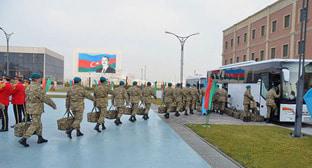 Группа из 70 азербайджанских военных в порядке ротации отправлена в Афганистан. Фото: Пресс-служба министерства обороны Азербайджанской республики https://mod.gov.az/