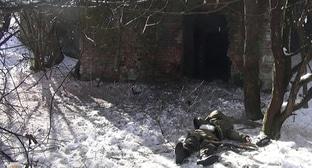 Предполагаемый боевик, убитый силовиками в Назрановском районе 10 февраля 2018 года. Фото пресс-службы НАК. http://nac.gov.ru/kontrterroristicheskie-operacii/v-ingushetii-v-hode-kto-neytralizovany-dvoe.html