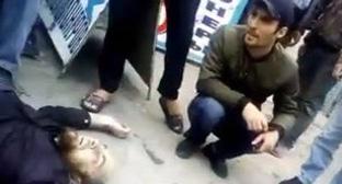 На месте происшествия. Хасавюрт, 13 апреля 2018 г. Кадр из видео "Кавказского узла"