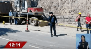 Скриншот видео дорожных работ на улице Тамаришвили в Тбилиси 3 мая 2019 года, https://youtu.be/e7QV1IZZeWI