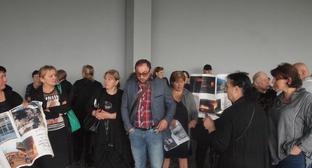 Акция протеста торговцев сгоревшего "Детского мира" в Тбилиси 28 сентября 2018 года. Фото: Беслана Кмузова для "Кавказского узла". 