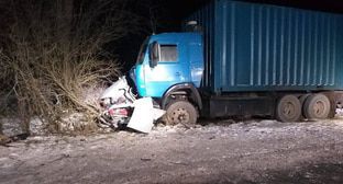 Последствия ДТП в Моздокском районе на участке автодороги Моздок - Прохладный. Фото: МВД по РСО-Алания. https://www.facebook.com/mvdrsoa/?ref=aymt_homepage_panel