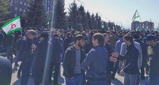 Митинг в Магасе. 26 марта 2019 г. Фото Умара Йовлоя для "Кавказского узла"