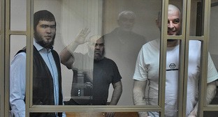 Хасан Китиев, Увейс Ниматулаев и Георгий Юсупов (слева направо) на оглашении приговора. Фото Константина Волгина для "Кавказского узла"