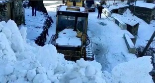 Лавина в Рутульском районе. Фото: министерство транспорта и дорожного хозяйства в Дагестане ://mintransdag.ru/news/item/2840