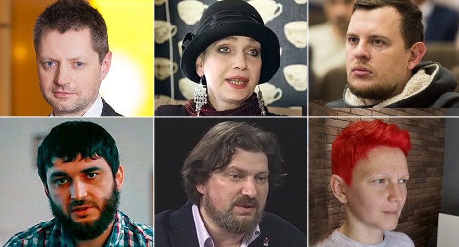 Слева направо и сверху вниз: Алексей Пивоваров, Светлана Анохина, Виктор Дереза, Абдулмумин Гаджиев, Данила Гальперович, Лидия Михальченко. Фото: коллаж "Кавказского узла". Слева направо и сверху вниз: Алексей Пивоваров, Светлана Анохина, Виктор Дереза, Абдулмумин Гаджиев, Данила Гальперович, Лидия Михальченко. Фото: коллаж "Кавказского узла".