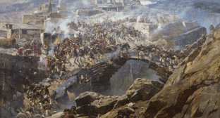 Эскиз картины Рубо о штурме Ахульго. Фото https://ru.wikipedia.org/wiki/Штурм_аула_Ахульго_(панорама) Эскиз картины Рубо о штурме Ахульго. Фото https://ru.wikipedia.org/wiki/Штурм_аула_Ахульго_(панорама)