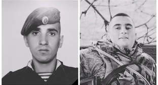 Фархад Баширов и Аким Гаджимирзоев. Скриншот фотографий, опубликованных 28.05.22 в Telegram-канале Мавсума Рагимова, https://t.me/glava_derbent_rayona/233