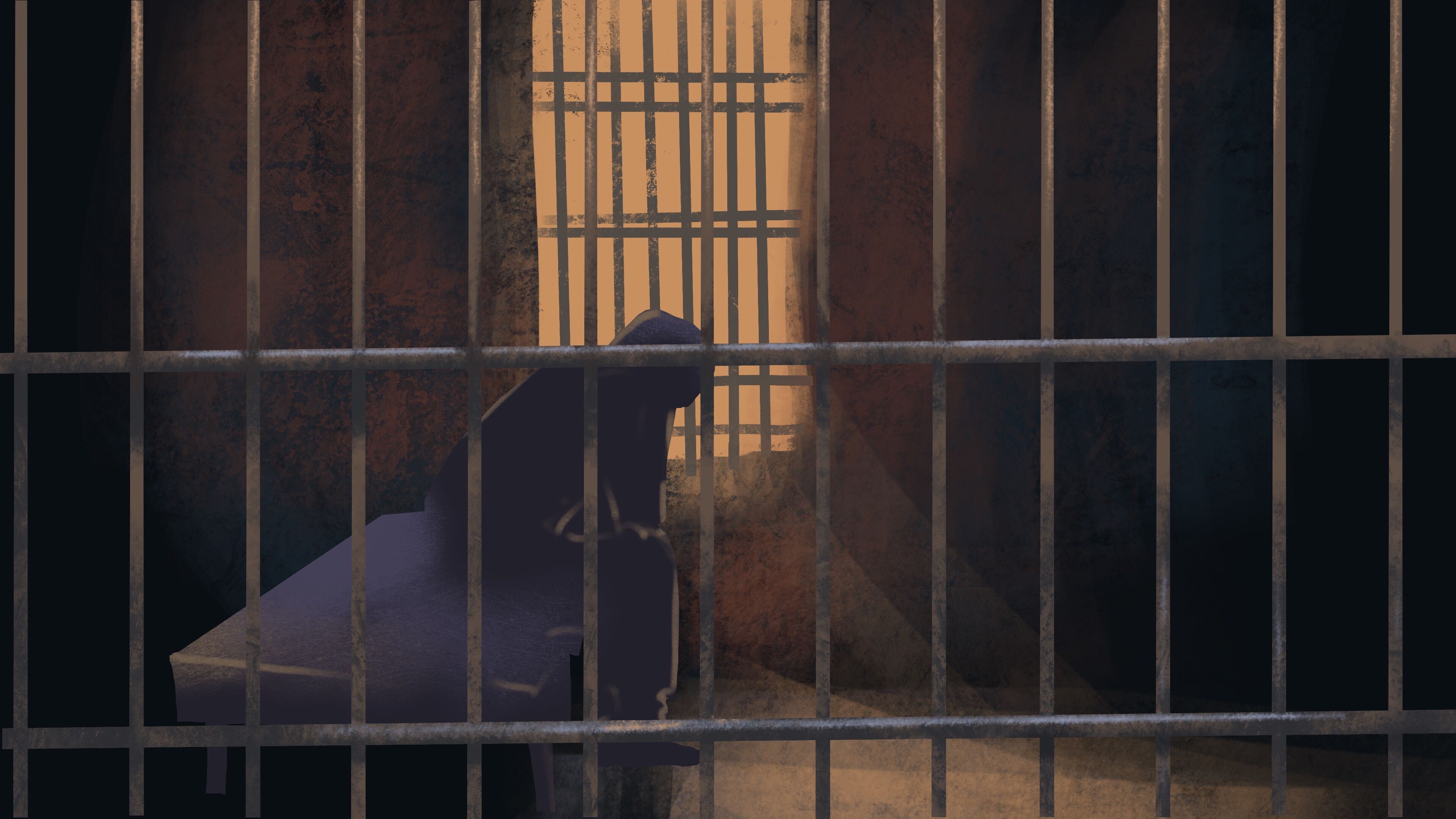 За решеткой. Иллюстрация Мейдан ТВ За решеткой. Иллюстрация Мейдан ТВ