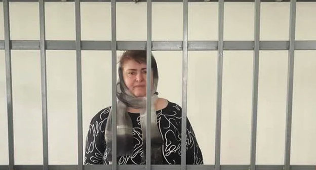 Зарема Мусаева в зале суда. Фото: Телеграм-канал Кровавая барыня