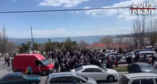 Акция в поддержку жителей Тавушской области, они перекрыли участок трассы Ереван – Севан. Скриншот видео pastinfo.am https://www.youtube.com/watch?v=-W2wOProQx4