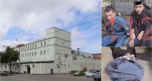 Кадры захвата заключенными заложников в СИЗО-1 Ростова-на-Дону. Коллаж "Кавказского узла". Фото https://t.me/shot_shot/67693, https://www.youtube.com/watch?v=DEM9O_XMf-Y
