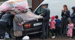 Беженцы из Нагорного Карабаха. Фото Алвард Григорян для "Кавказского узла" 