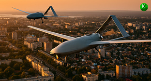 БПЛА в небе. Иллюстрация создана "Кавказским узлом" с помощью ИИ в программе Copilot БПЛА в небе. Иллюстрация создана "Кавказским узлом" с помощью ИИ в программе Copilot