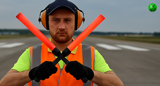 Работник аэропорта. Иллюстрация создана "Кавказским узлом" с помощью ИИ в программе Copilot Работник аэропорта. Иллюстрация создана "Кавказским узлом" с помощью ИИ в программе Copilot