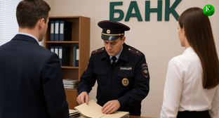 Обыск в банке. Иллюстрация создана «Кавказским узлом» с помощью ИИ в программе Copilot Обыск в банке. Иллюстрация создана «Кавказским узлом» с помощью ИИ в программе Copilot