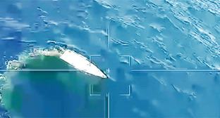 Безэкипажный катер. Скриншот видео Министерства обороны РФ Безэкипажный катер. Скриншот видео Министерства обороны РФ