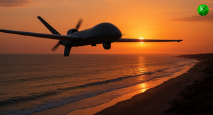 БПЛА над морем. Иллюстрация создана «Кавказским узлом» с помощью ИИ в программе Copilot БПЛА над морем. Иллюстрация создана «Кавказским узлом» с помощью ИИ в программе Copilot