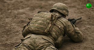 Военнослужащий. Иллюстрация "Кавказского узла" созданная ИИ при помощи программы Copilot Военнослужащий. Иллюстрация "Кавказского узла" созданная ИИ при помощи программы Copilot