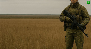 Военнослужащий. Иллюстрация "Кавказского узла" созданная при помощи ИИ в программе Copilot Военнослужащий. Иллюстрация "Кавказского узла" созданная при помощи ИИ в программе Copilot