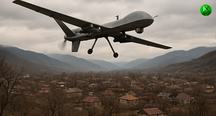 БПЛА в полете. Иллюстрация создана «Кавказским узлом» с помощью ИИ в программе Copilot БПЛА в полете. Иллюстрация создана «Кавказским узлом» с помощью ИИ в программе Copilot