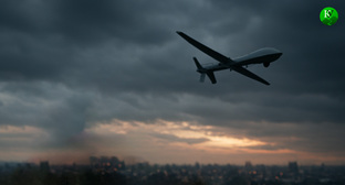 БПЛА в небе. Иллюстрация создана «Кавказским узлом» с помощью ИИ в программе Copilot