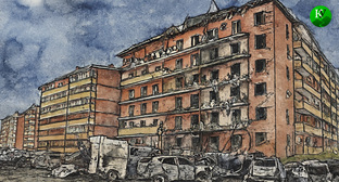 Последствия атаки БПЛА. Иллюстрация создана «Кавказским узлом» с помощью ИИ в программе Copilot