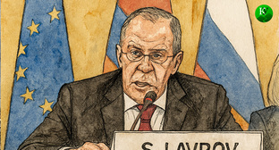 Лавров. Иллюстрация создана «Кавказским узлом» с помощью ИИ в программе Copilot