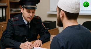 Допрос подозреваемого. Иллюстрация создана «Кавказским узлом» с помощью ИИ в программе Copilot