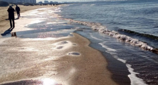 Пляж в Анапе. Скриншот фото оперштаба Кубани от 06.02.26, https://t.me/opershtab23/14949?single