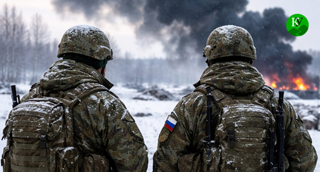 Военнослужащий. Иллюстрация создана "Кавказским узлом" при помощи ИИ в программе Copilot