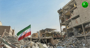 Война в Иране. Иллюстрация создана "Кавказским узлом" при помощи ИИ в программе Copilot