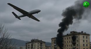 БПЛА в небе. Иллюстрация создана «Кавказским узлом» с помощью ИИ в программе Copilot