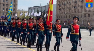 Парад в Волгограде. 9 мая 2026 года. Стоп-кадр видео администрации Волгограда https://t.me/volgadmin/10405