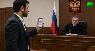 Суд в России за логотип. Иллюстрация создана «Кавказским узлом» с помощью ИИ в программе Copilot