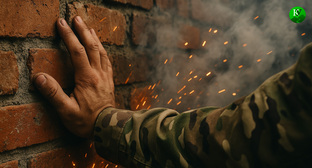 Рука военного. Иллюстрация создана «Кавказским узлом» с помощью ИИ в программе Copilot