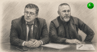 Халид Накаев (слева) и Исмаил Денильханов. Иллюстрация создана "Кавказским узлом" при помощи ИИ в программе Copilot