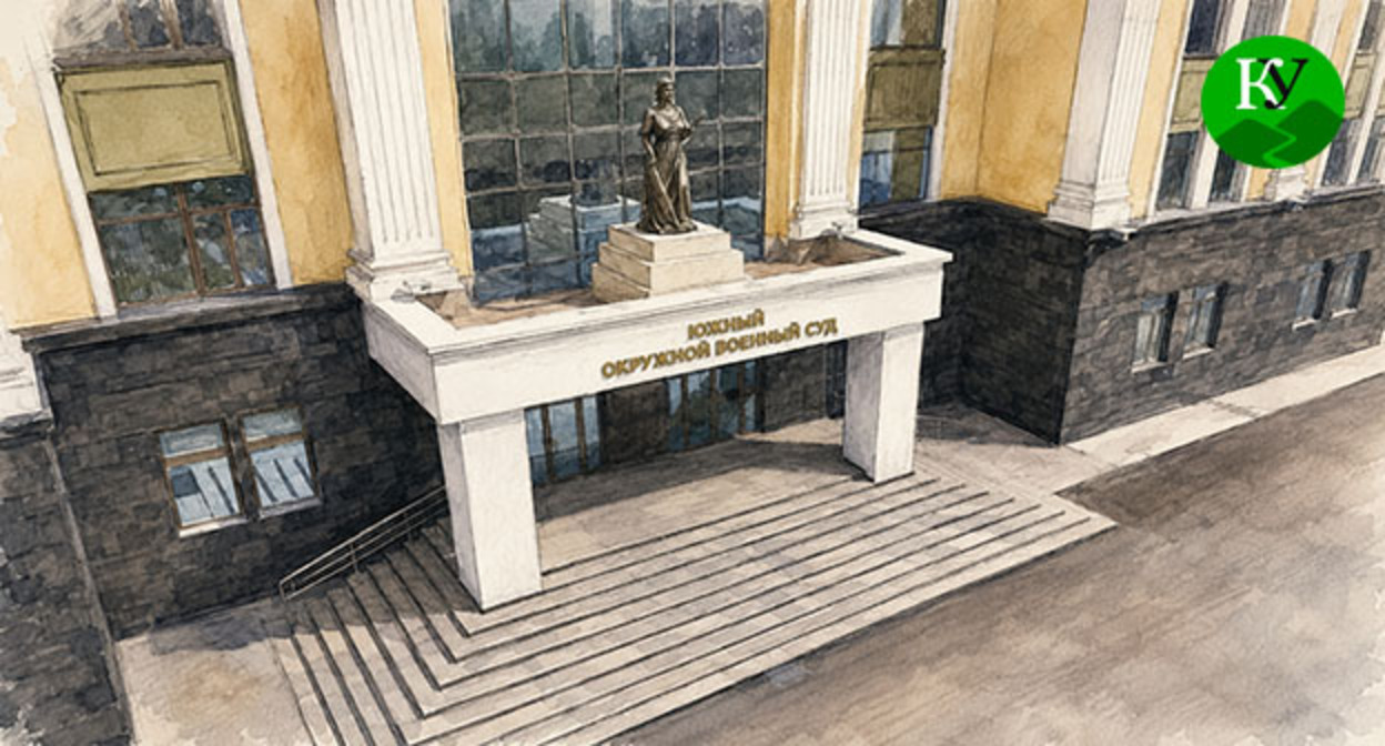 Южный окружной военный суд. Иллюстрация создана "Кавказским узлом" при помощи ИИ в программе Copilot Южный окружной военный суд. Иллюстрация создана "Кавказским узлом" при помощи ИИ в программе Copilot