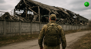 Военный на СВО. Иллюстрация создана «Кавказским узлом» с помощью ИИ в программе Copilot