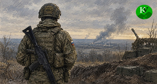 Военнослужащий. Иллюстрация создана "Кавказским узлом" при помощи ИИ в программе Copilot