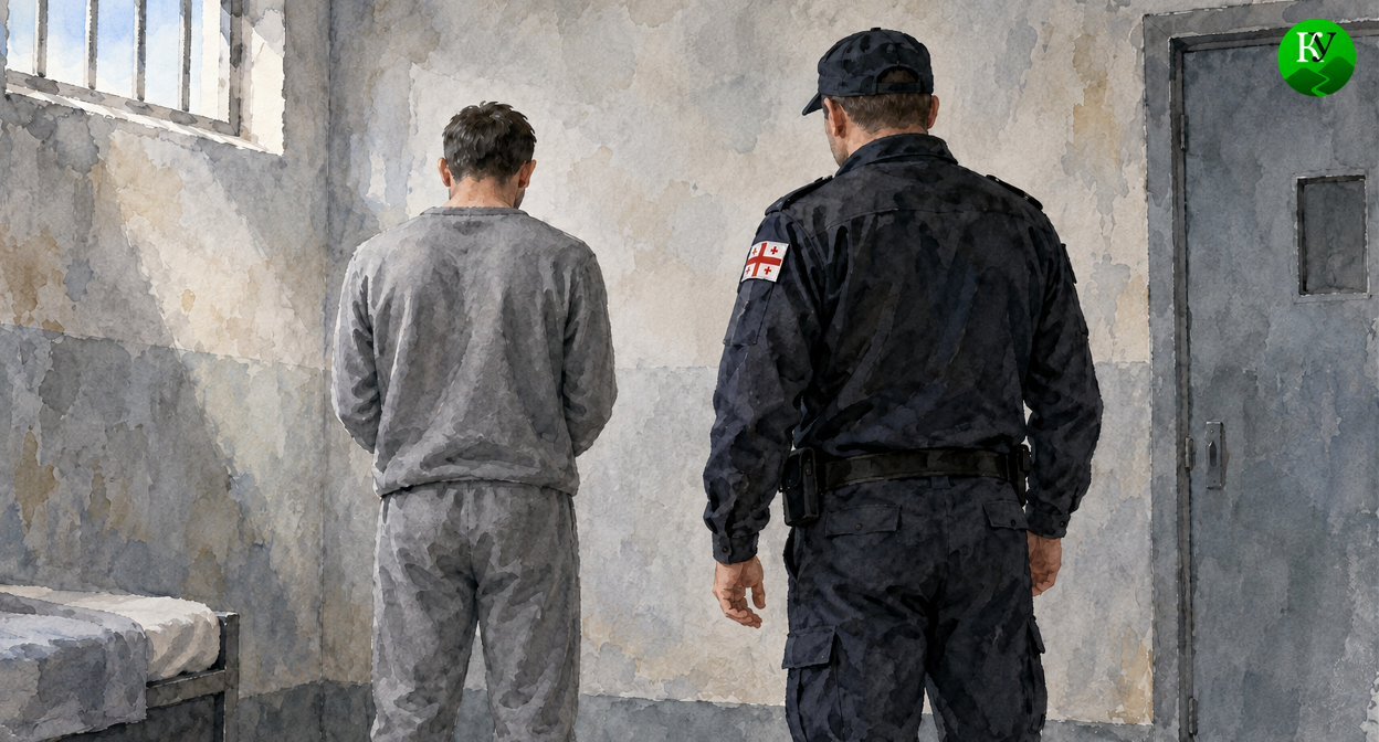 В тюрьме в Грузии. Иллюстрация создана «Кавказским узлом» с помощью ИИ в программе Copilot